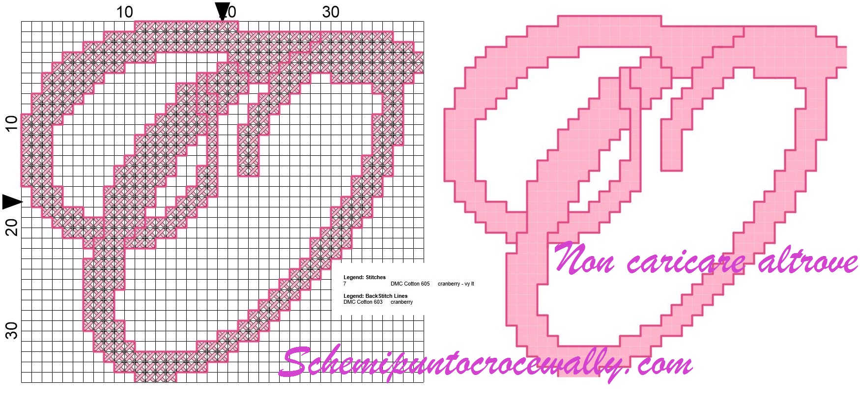 o iniziale schema punto croce